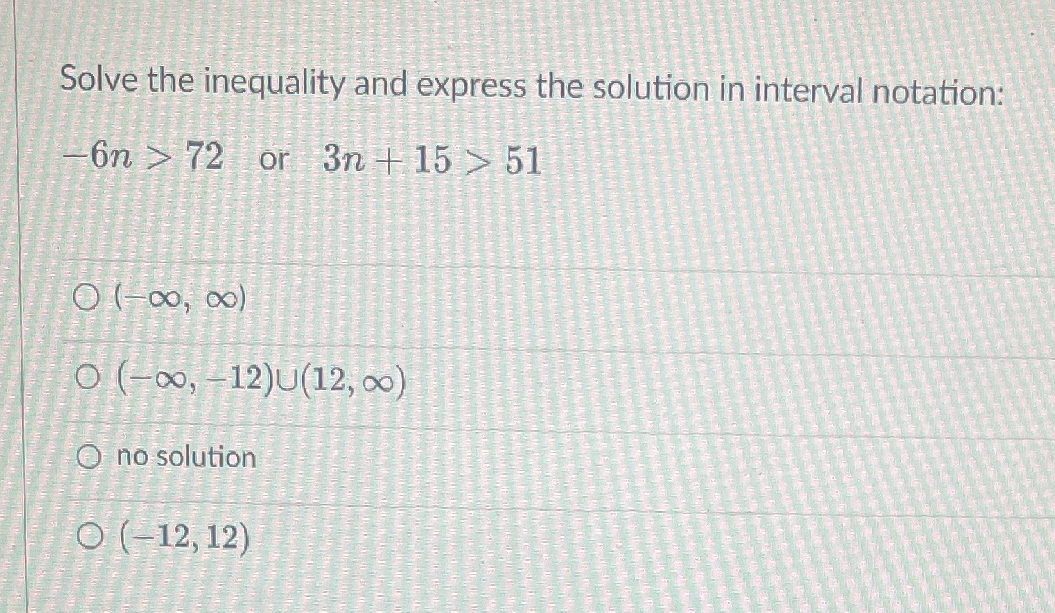 Solve the inequality and express the solution in