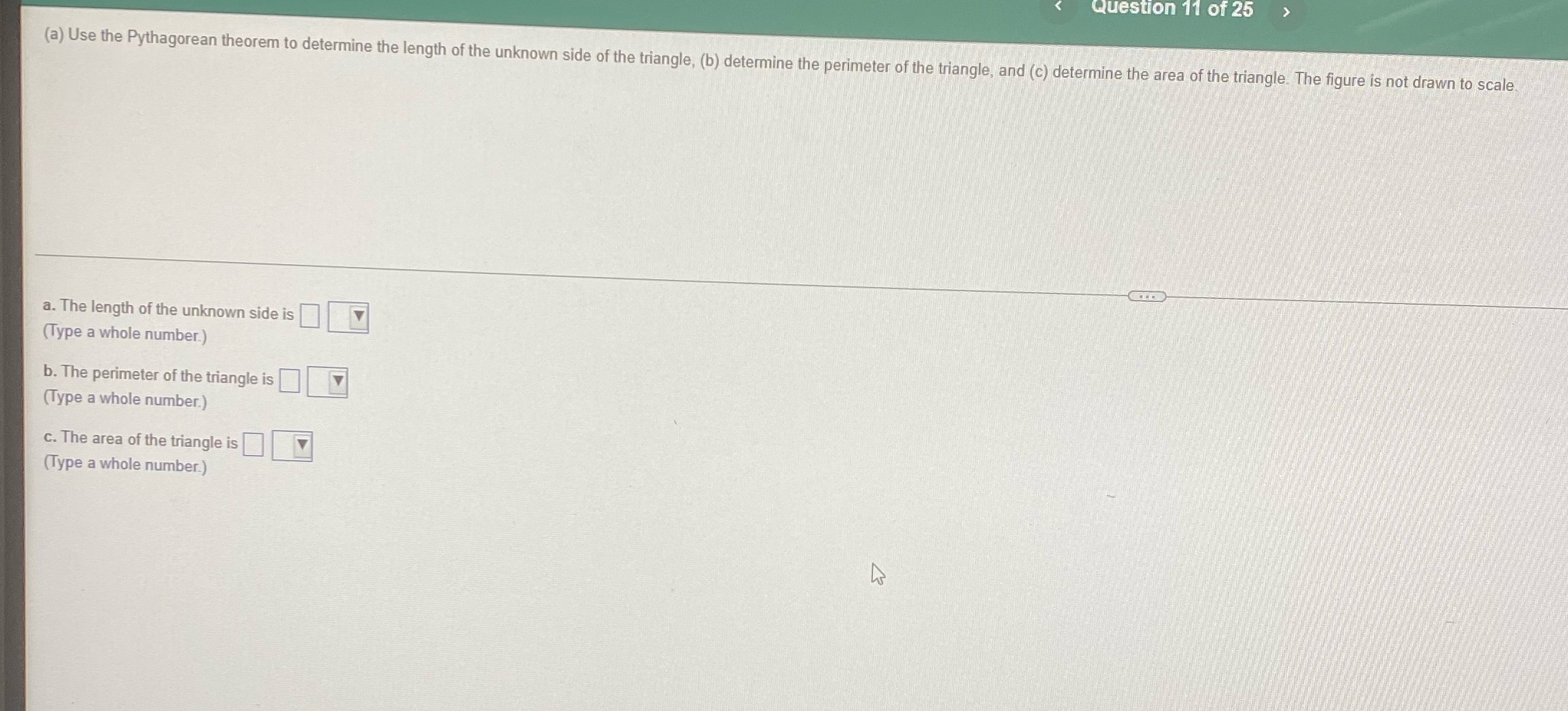 use the Pythagorean theorem to determine the