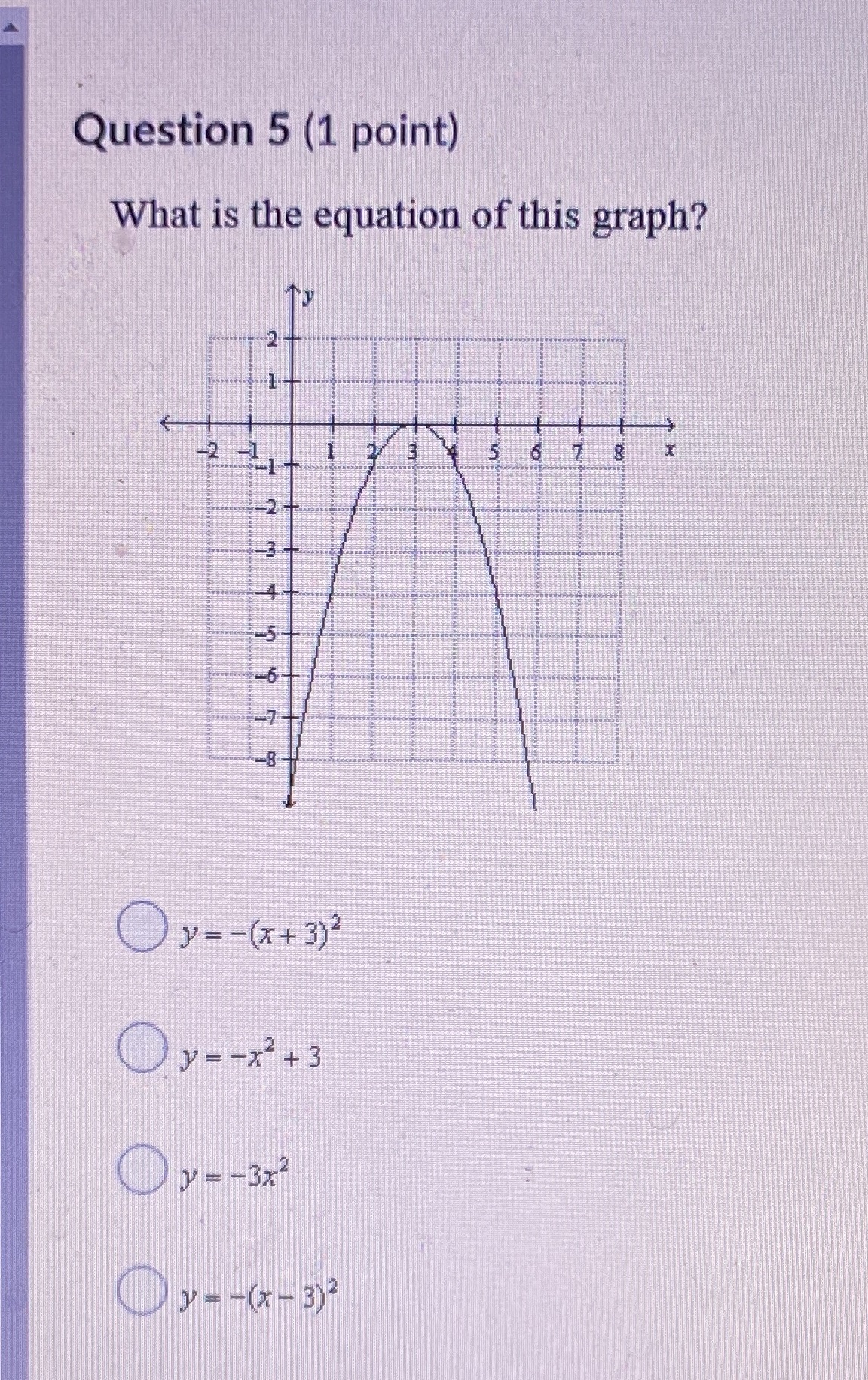 Which of these is the correct answer? Question 5
