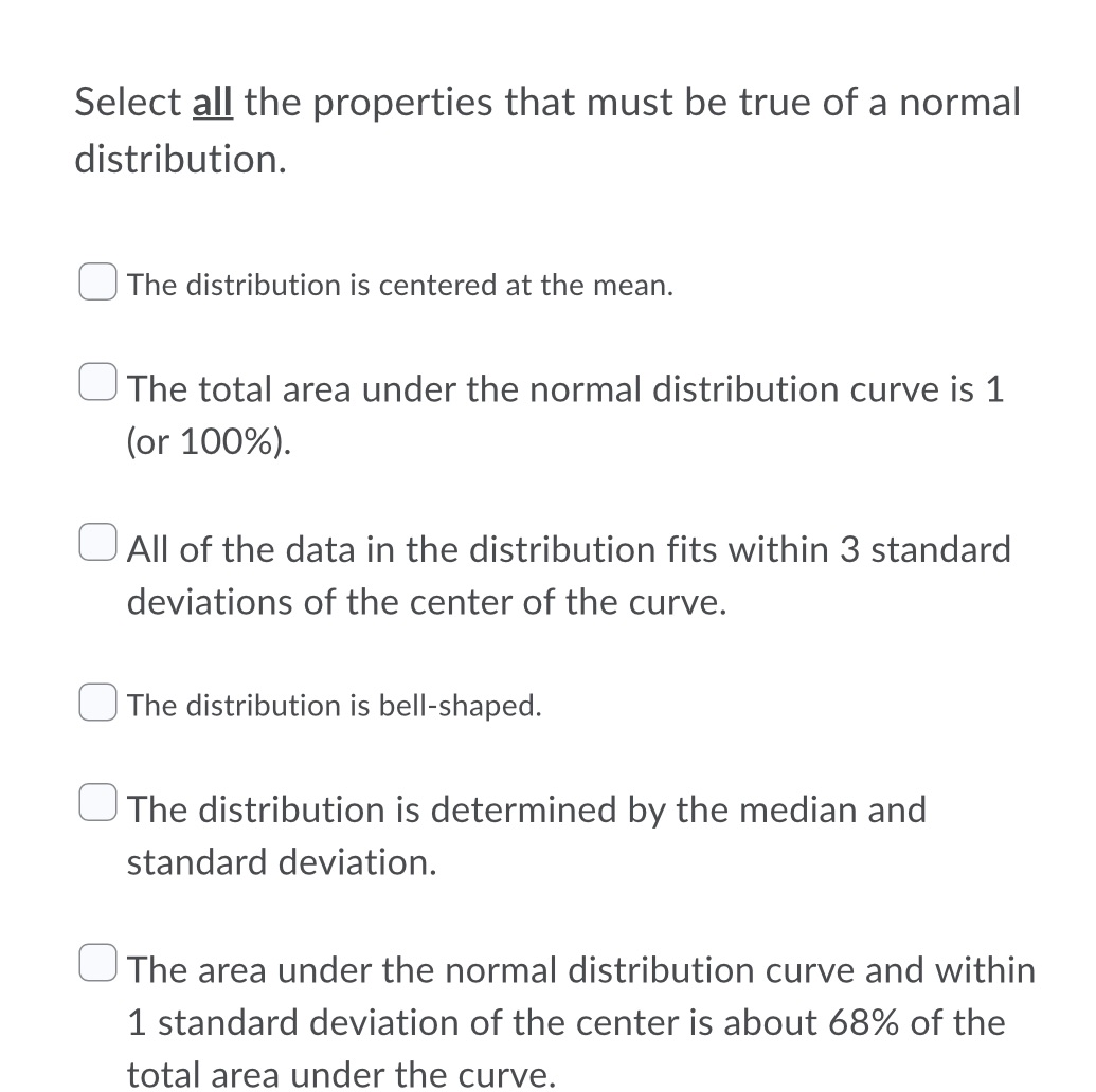 Select a_H the properties that must be true of a