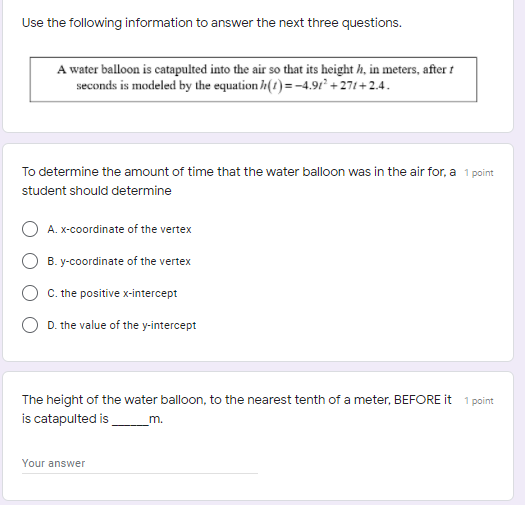 Which of the following rows describes the most