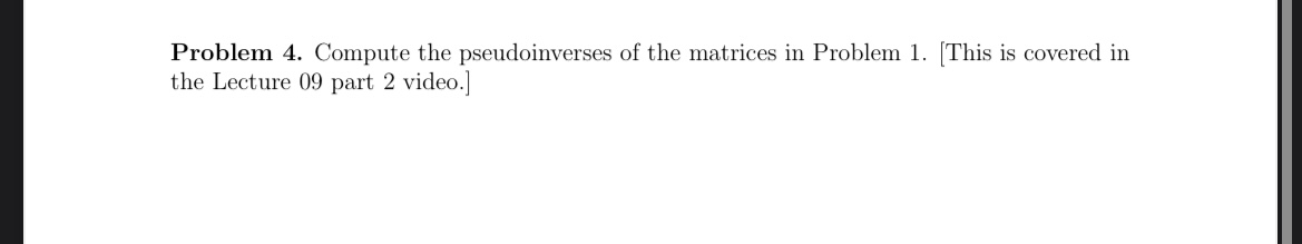 Problem 1. Find the singular value decomposition
