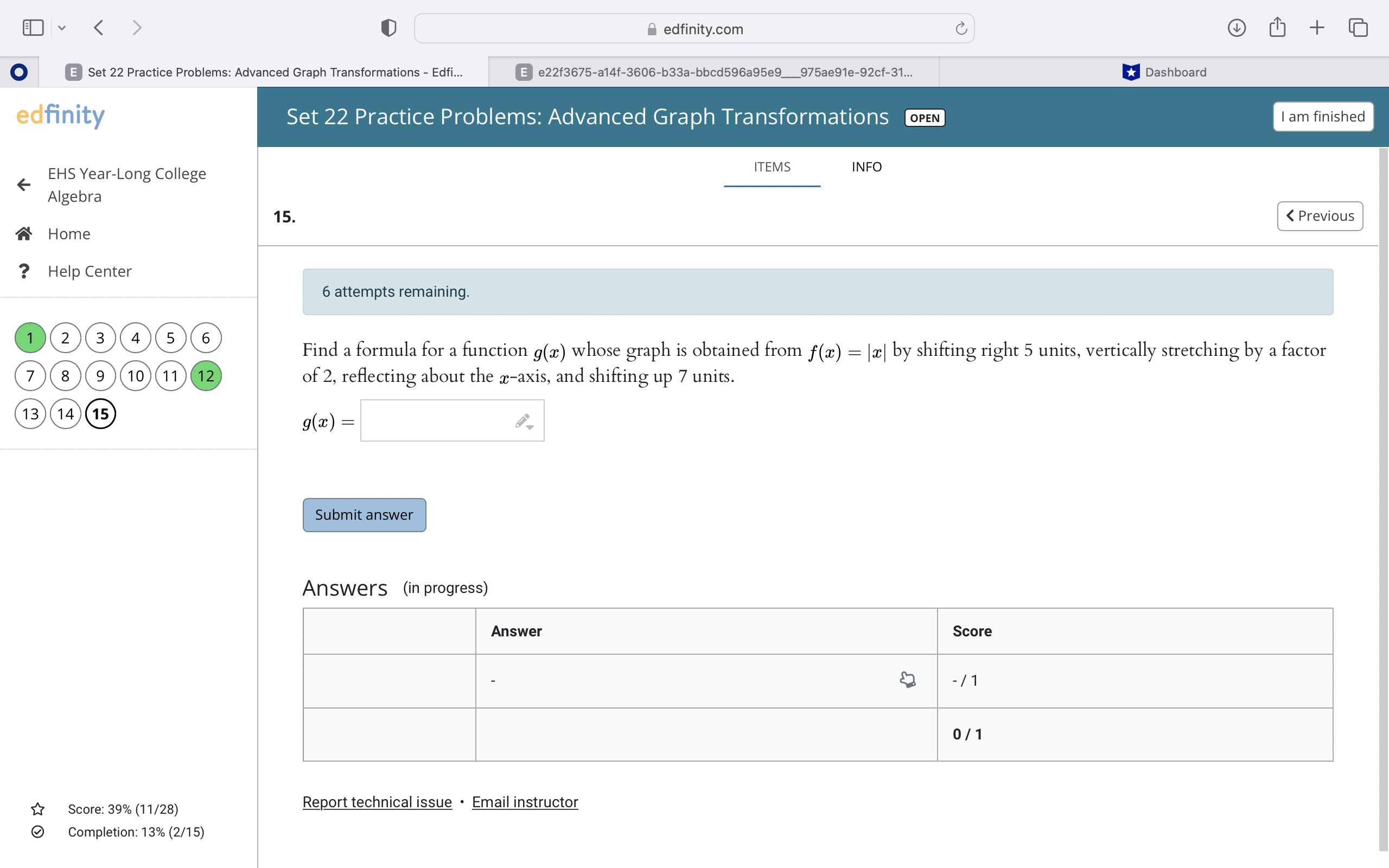 edfinity.com C + E Set 22 Practice Problems: