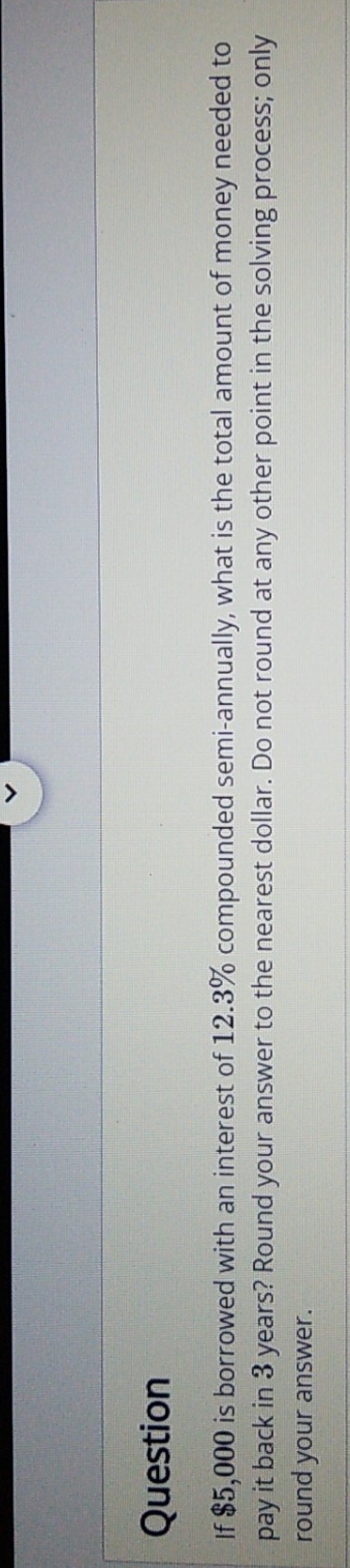 college algebra Question If $5,000 is borrowed