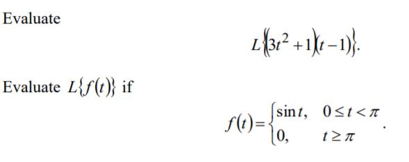 Laplace Transform Question 1 and question 2