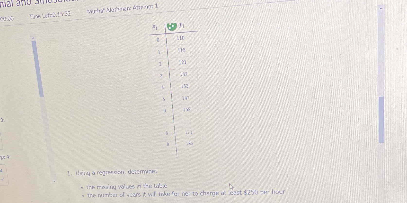 2) sketch the regression, ensuring that you
