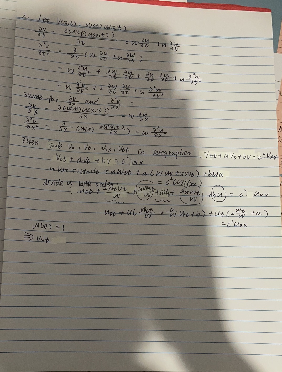 2 . Let Vix, t ) = with next ) av alwith uexit ?