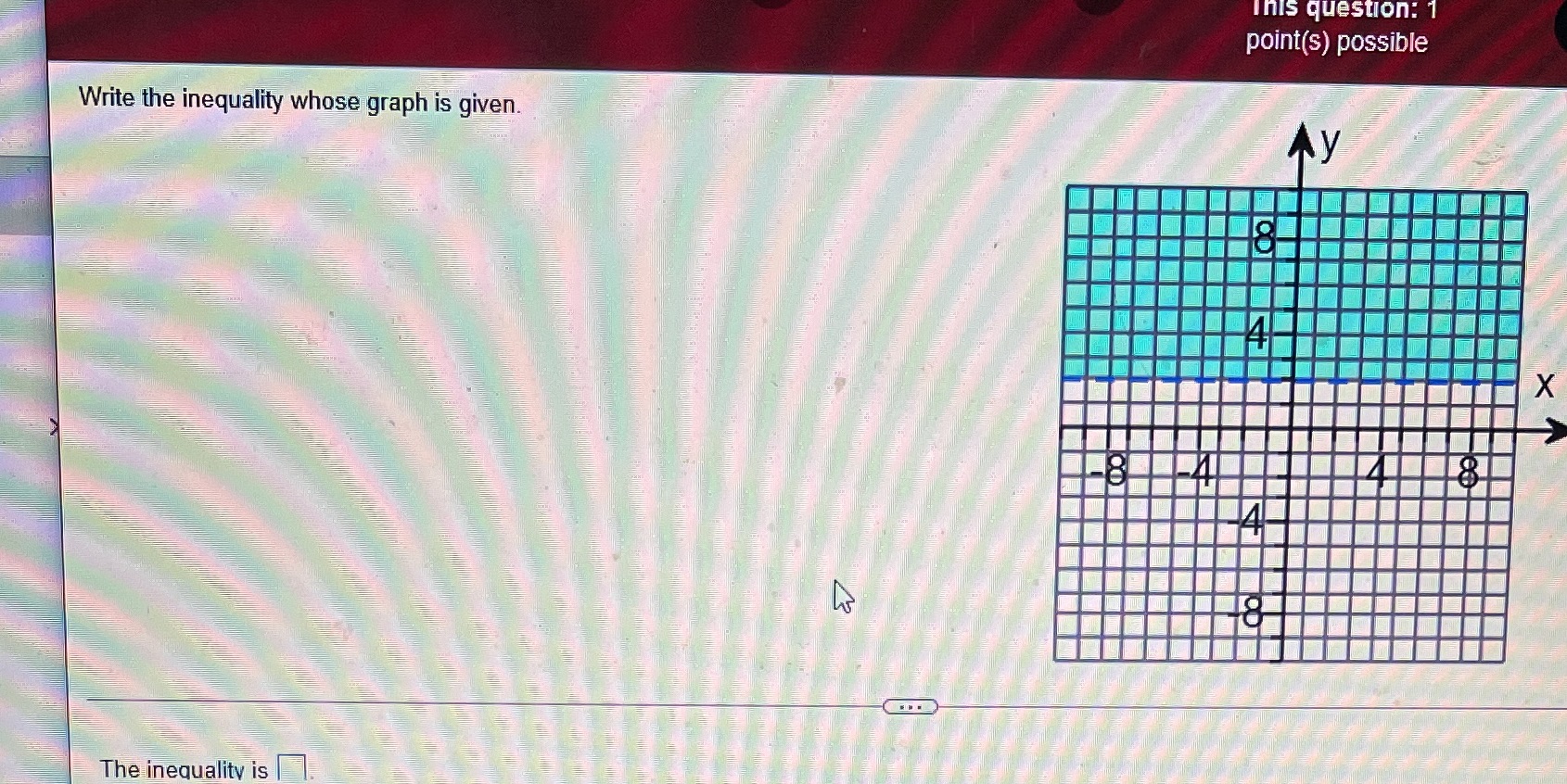 Need help inis question: 1 point(s) possible
