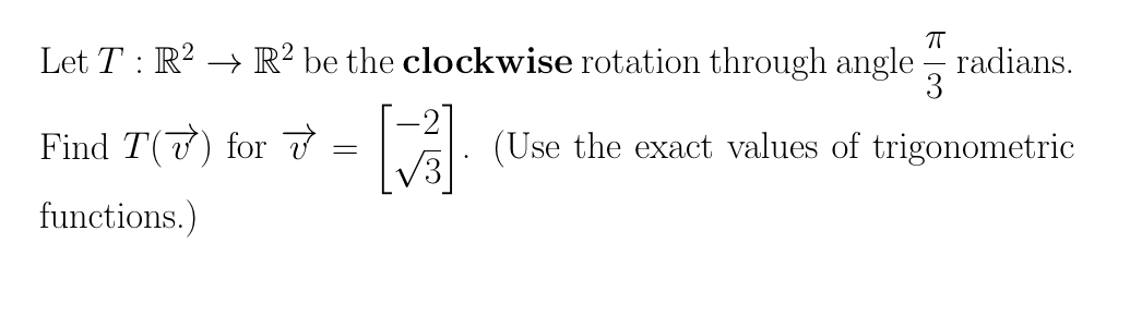 Let T : R2  style=