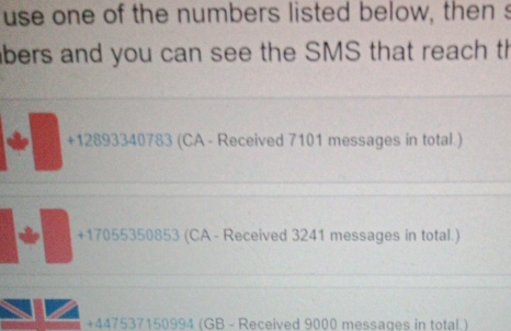 what is the best sms use one of the numbers