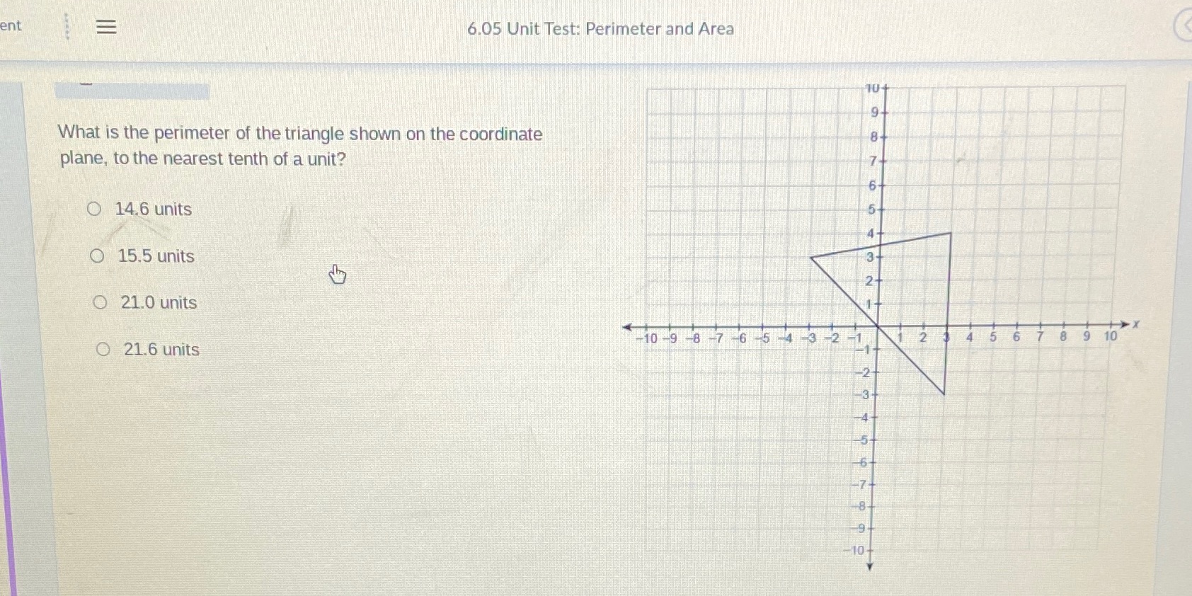 What is the perimeter of the triangle ? ent E