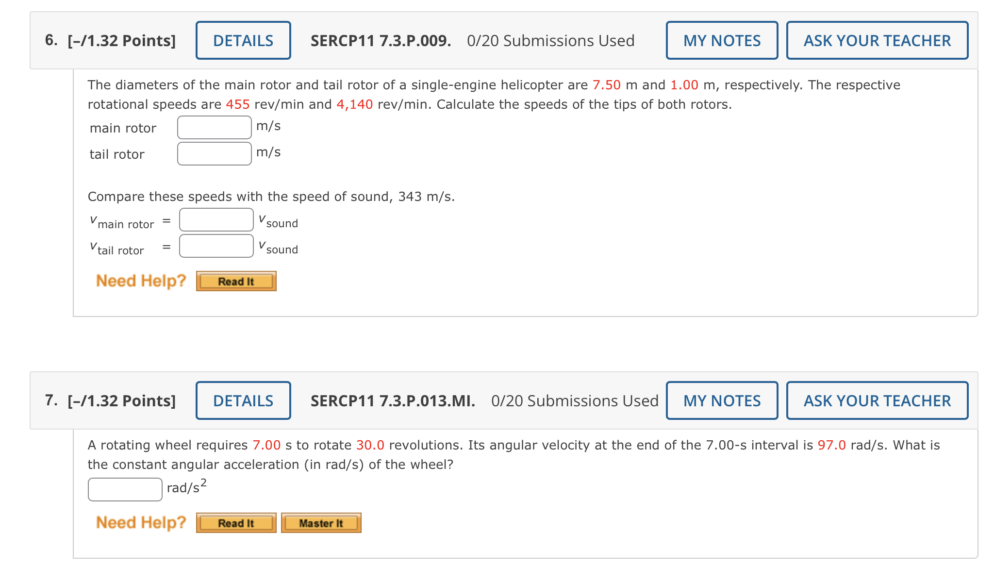 3. [-10 Points] DETAILS SERCP11 7.1.P.004. 0/20