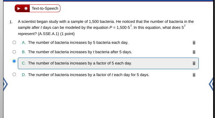 9. Which function could be used to represent the