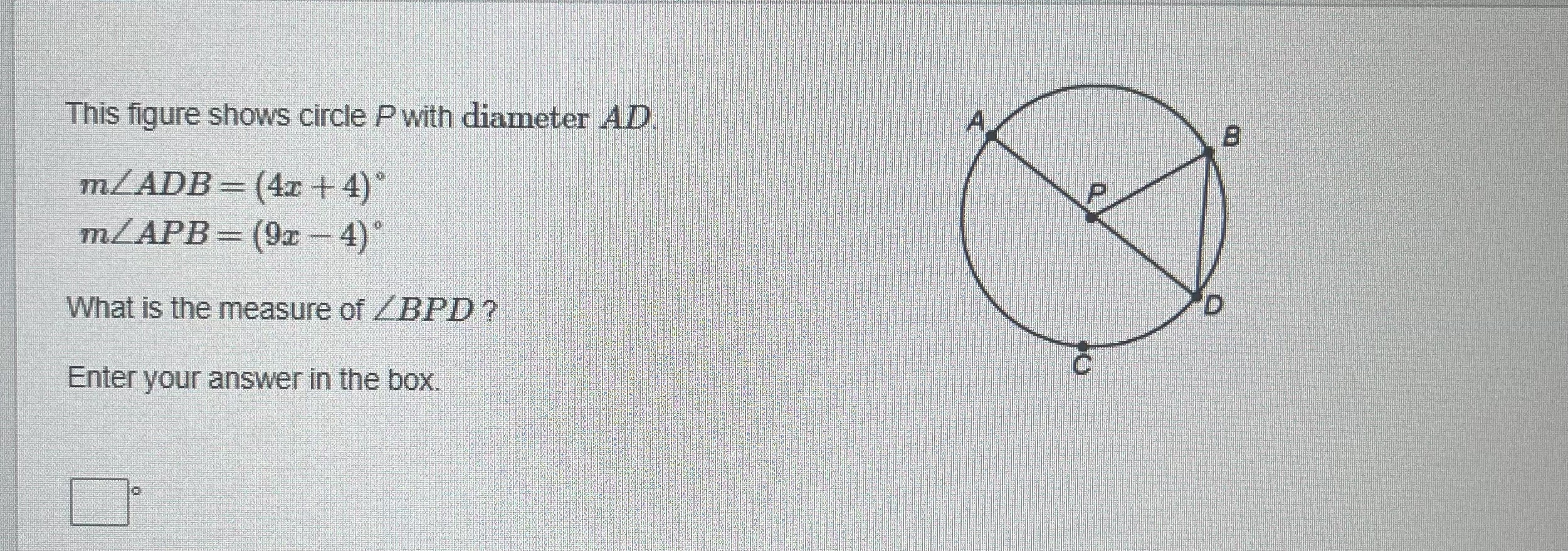 In parallelogram ABCD , diagonals AC and BD