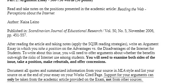 Read and take notes on the positions presented in