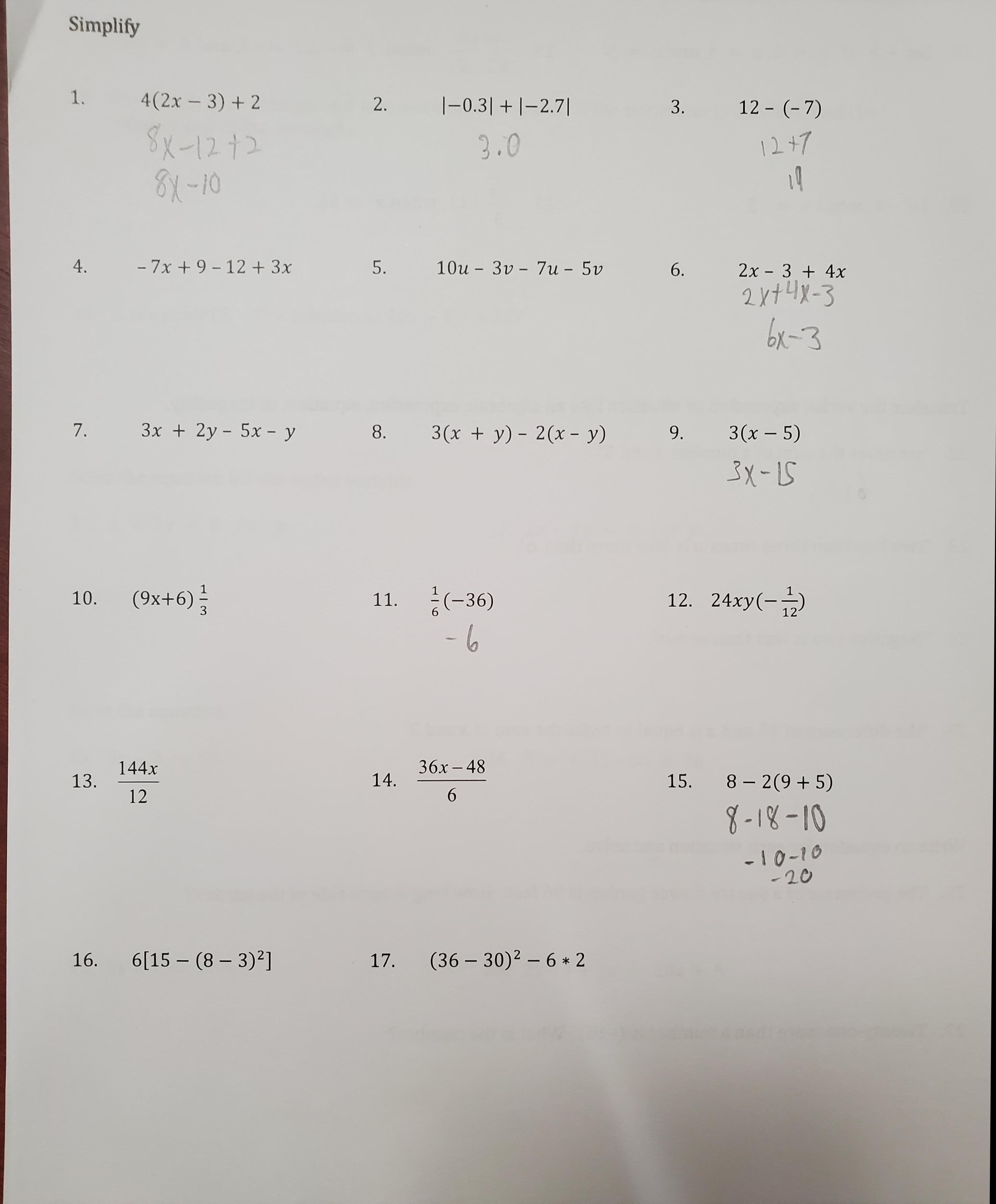 \fEvaluate the expression for the given value of