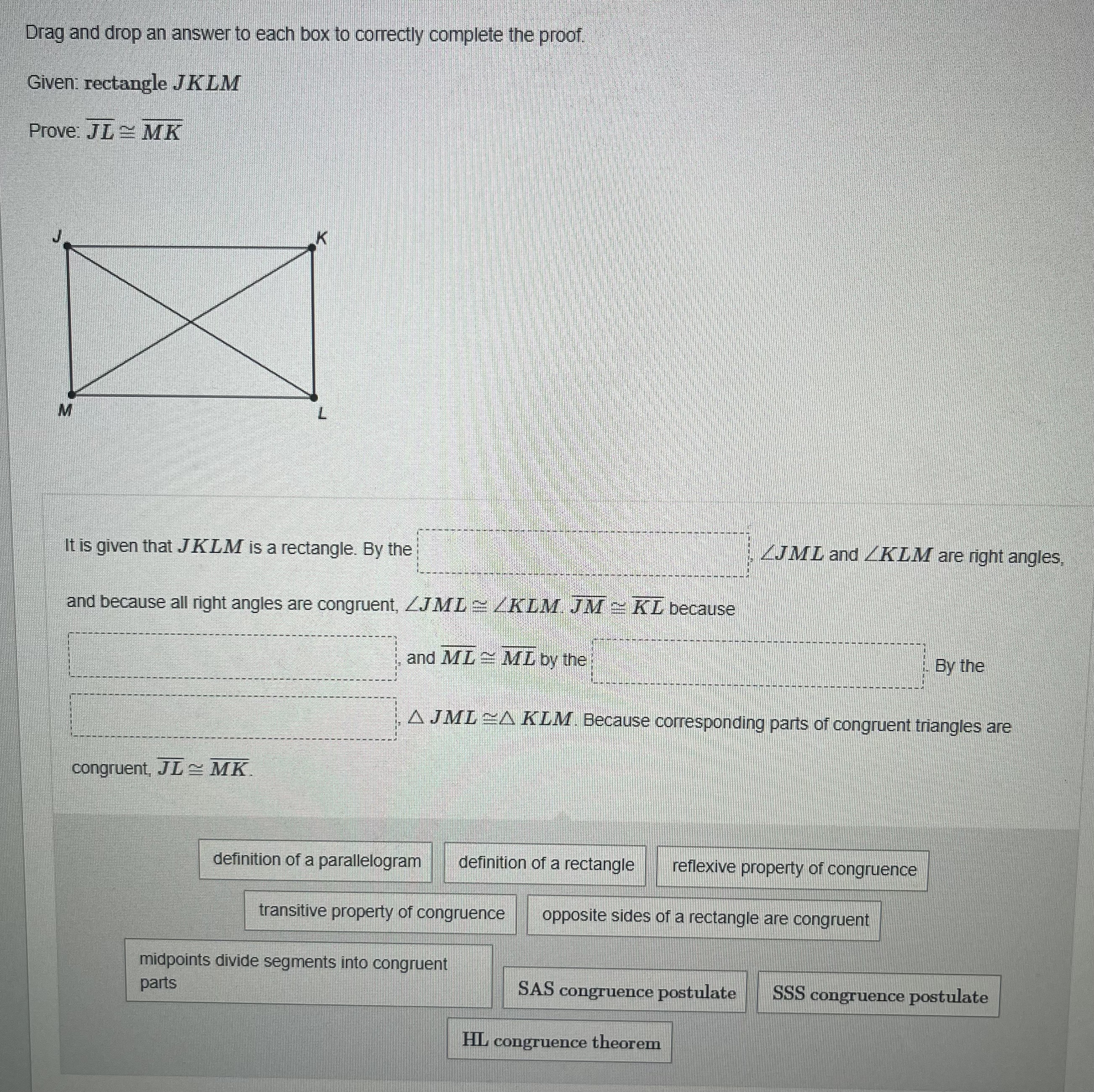 In parallelogram ABCD , diagonals AC and BD