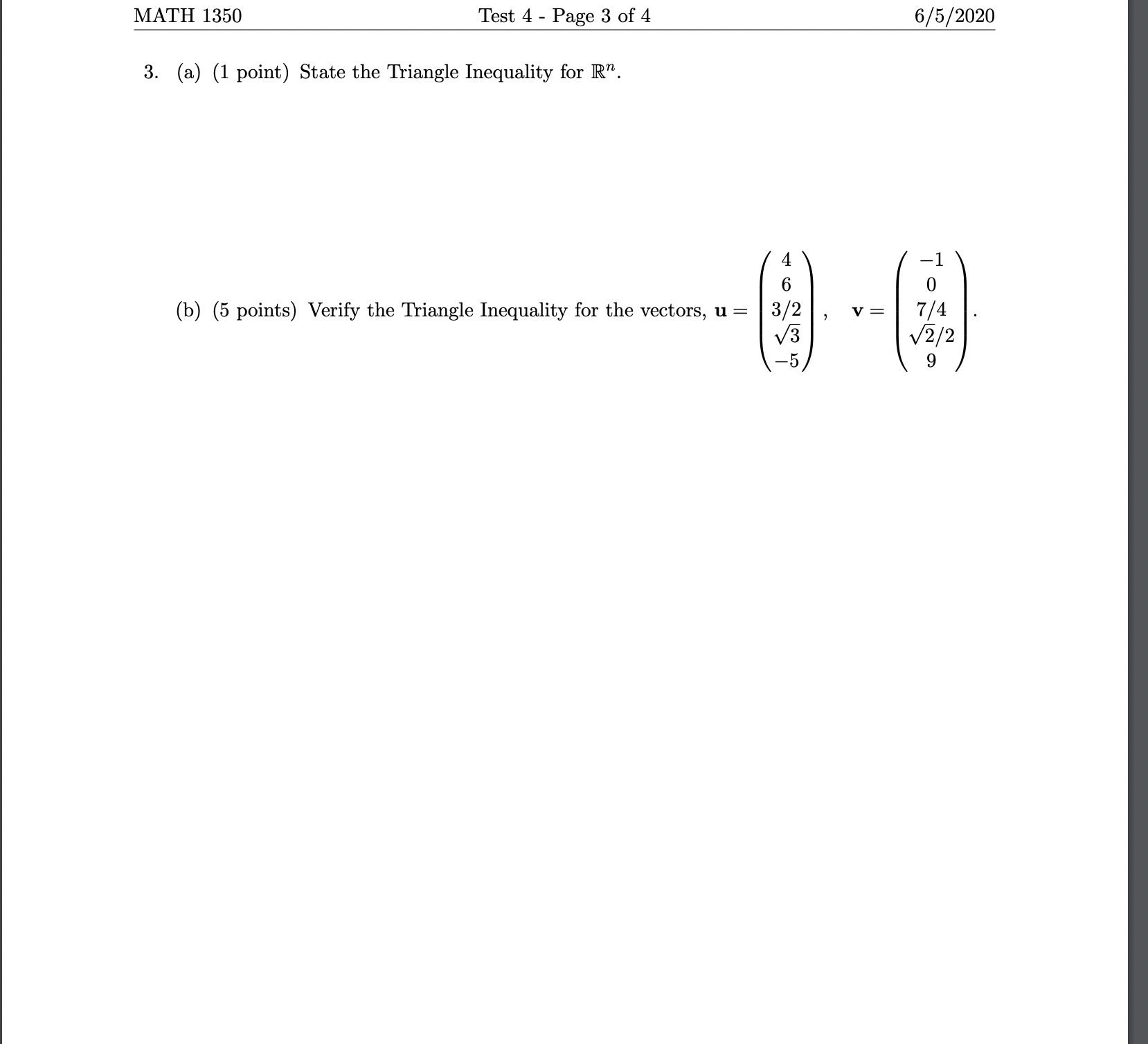 This exam contains 4 pages and 4 problems. Enter