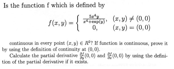 Is the function f which is defined by 5x4y f (x,
