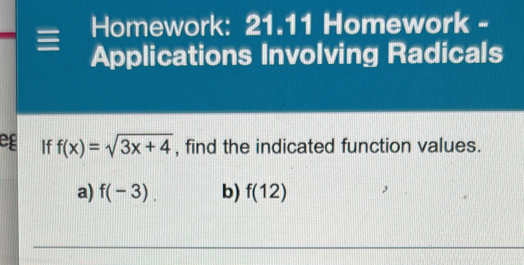 Homework: 21.11 Homework Applications Involving