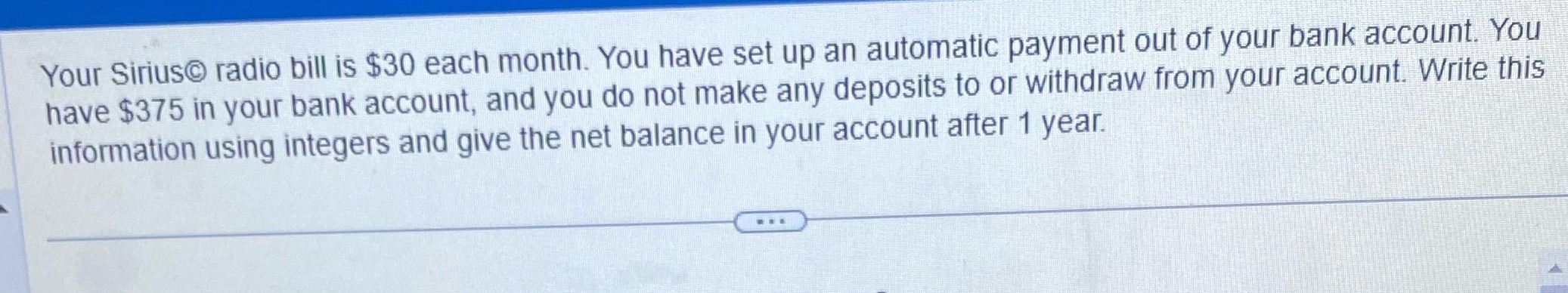 'f, K Your Sinus radio bill is $30 each