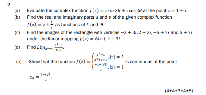 ANSWER THIS QUESTIONS IN DETAIL 2. (a) Evaluate