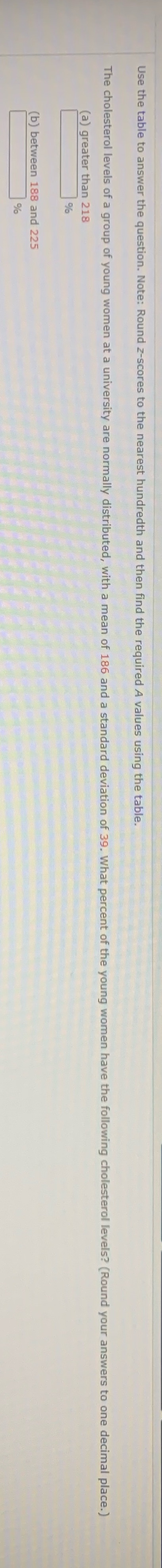 Use the table to answer the question. Note: Round