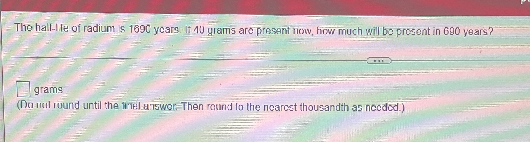 Please help me to solve this using the decay