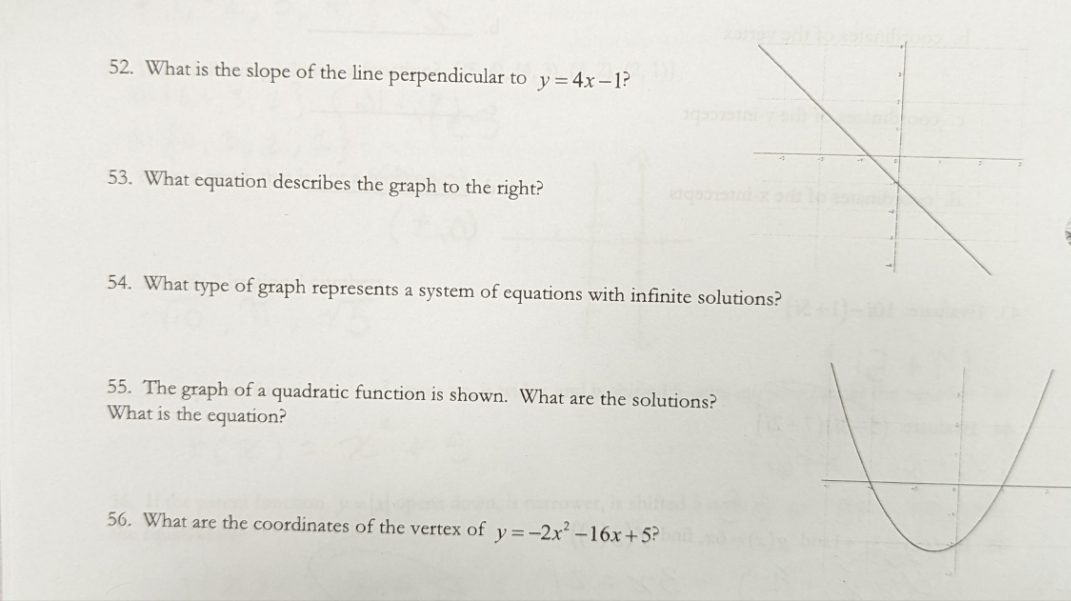 please help complete the following questions 52.