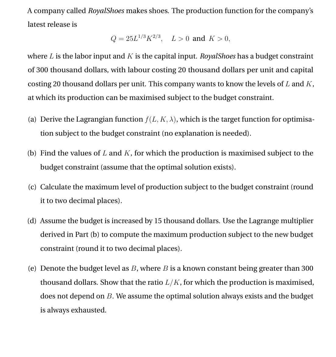 Please answer in detail A company called