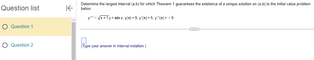 Determine the largest interval (a,b) for which