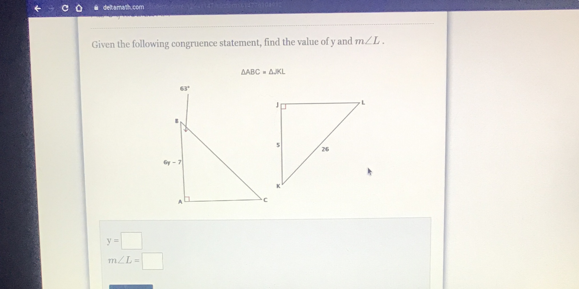C 0 0 deltamath.com Given the following