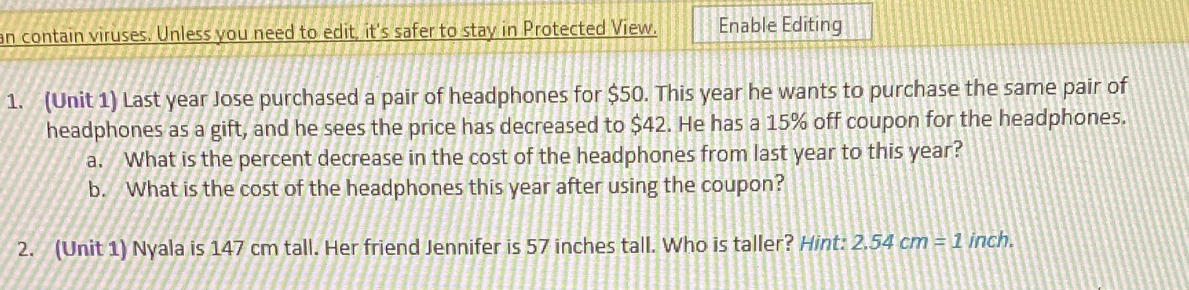 In contain viruses. Unless you need to edit,