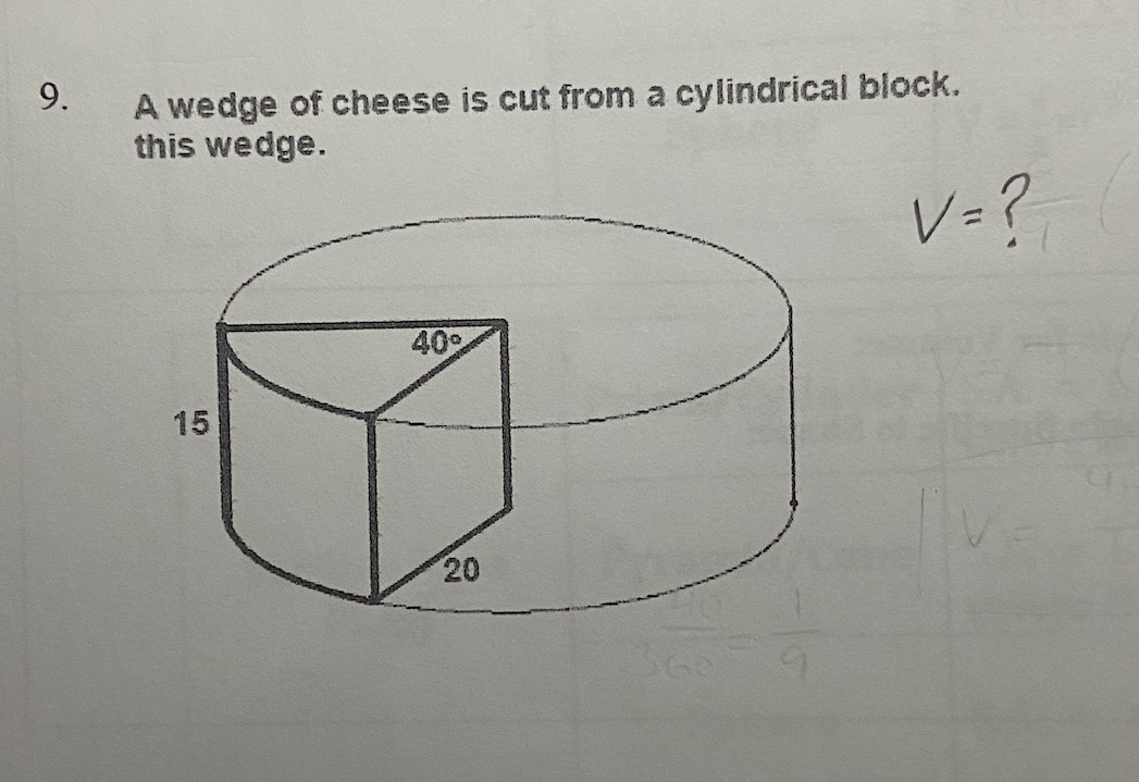Homework - Volume of Pyramids and Cones - Day 2