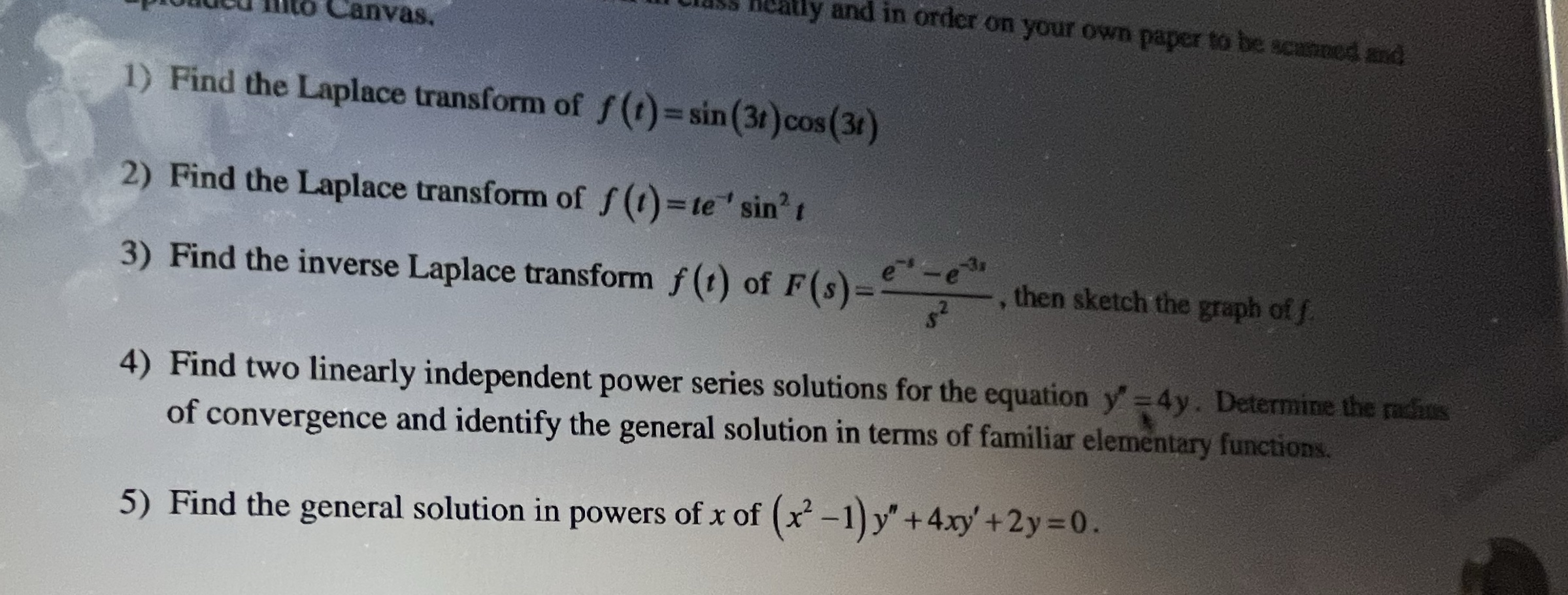 Can u please answer all 5 questions and show all
