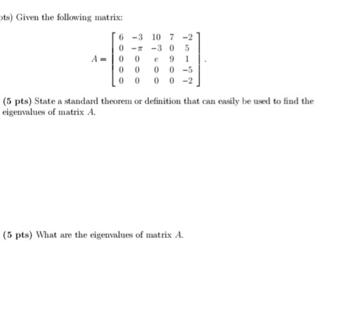 Detailed Explanation please ots) Given the