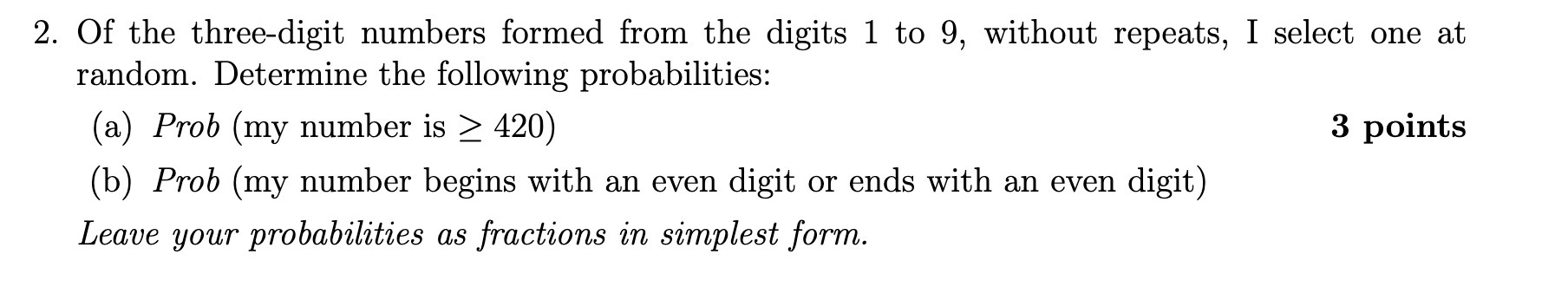 2. Of the three-digit numbers formed from the