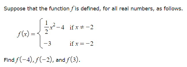 Suppose that the function fis defined, for all