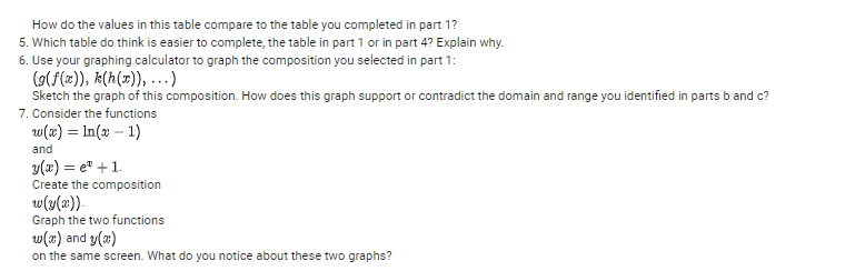 Student Pair Function 1 Function 2 Composition