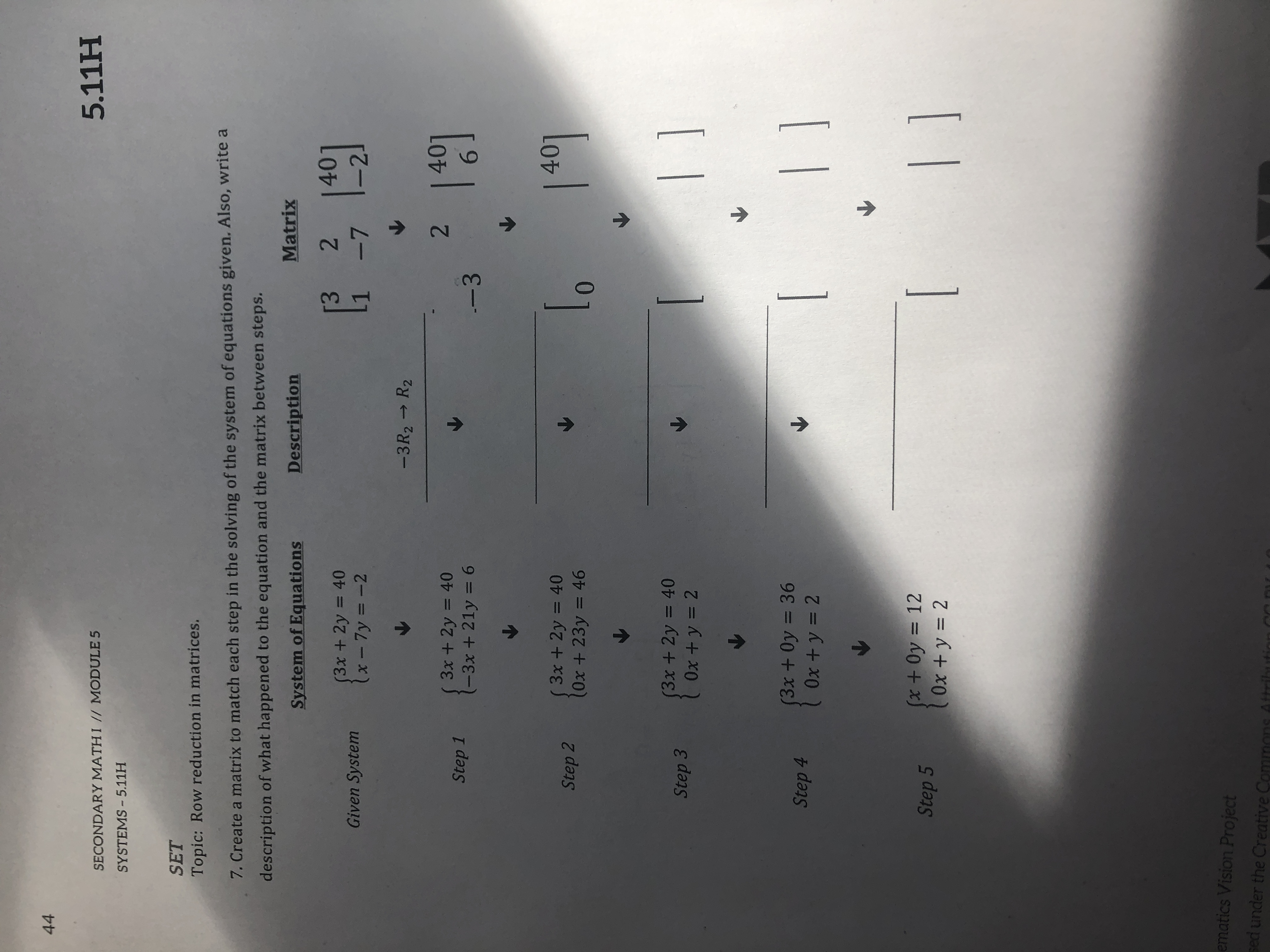 READY, SET, C READY Topic: Solving Systems by