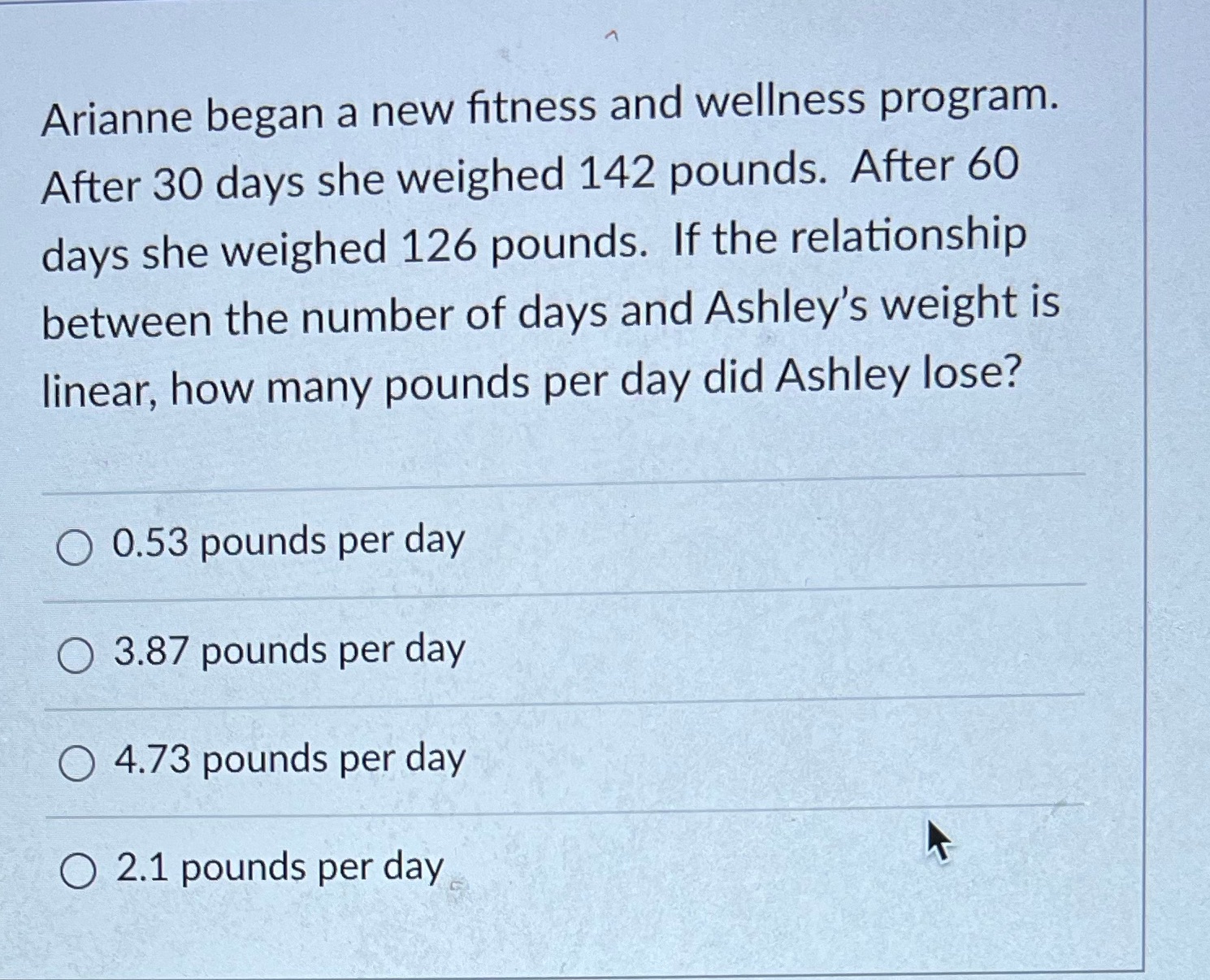 ___7 A Arianne began a new tness and wellness