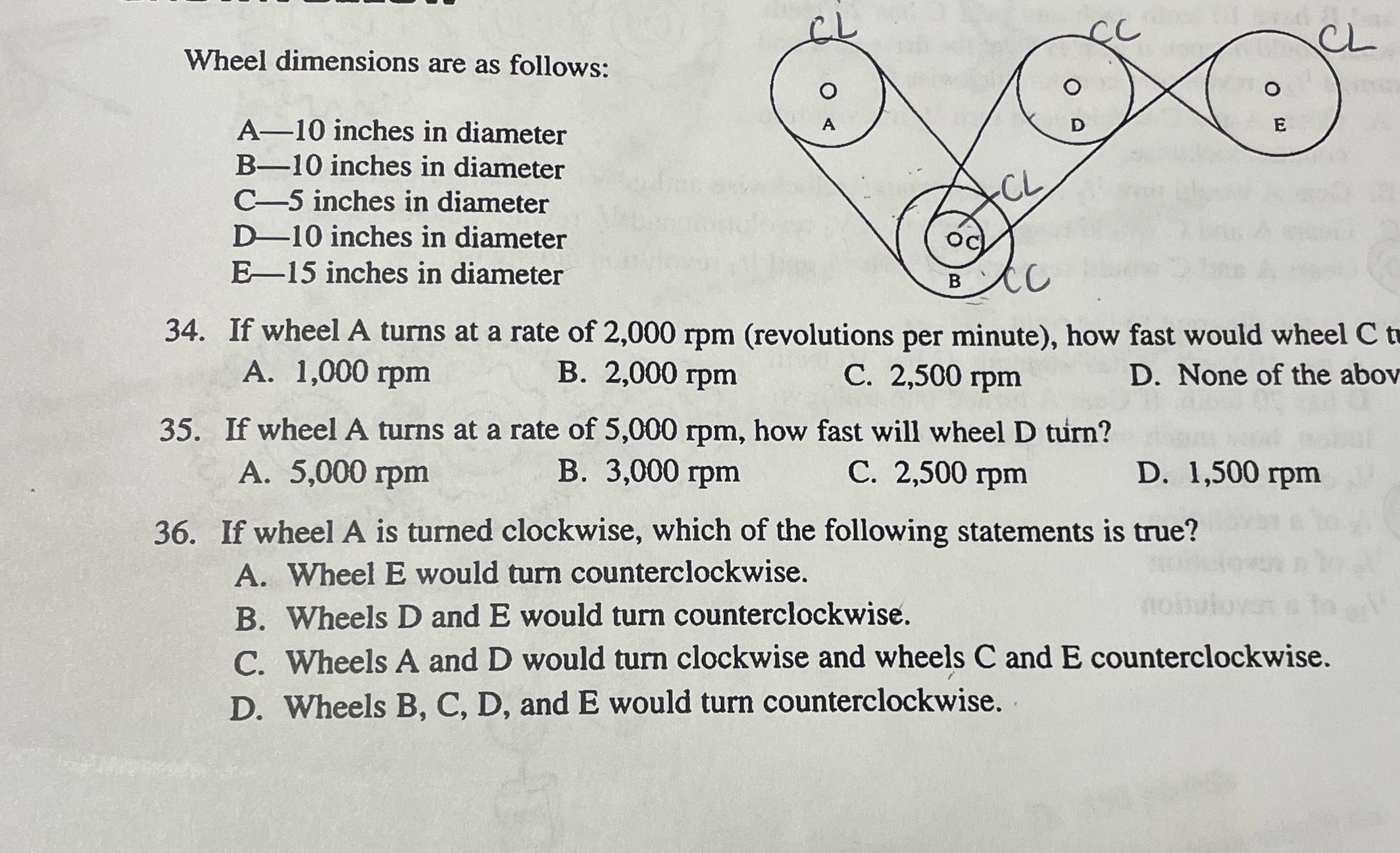 Does not understand questions 34-36 Wheel