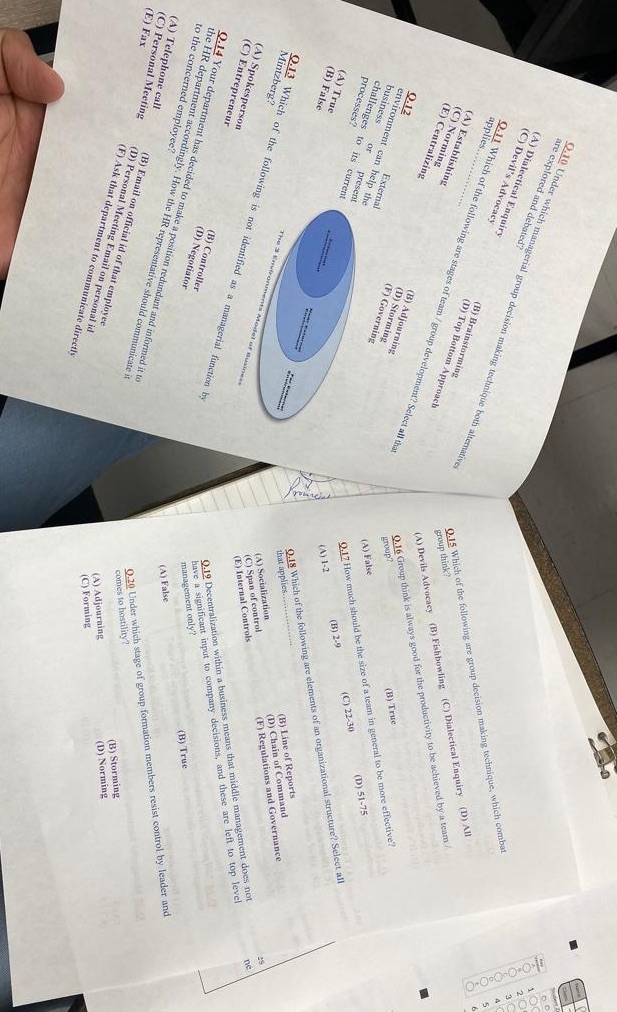 Q.15 Which of the following are group decision