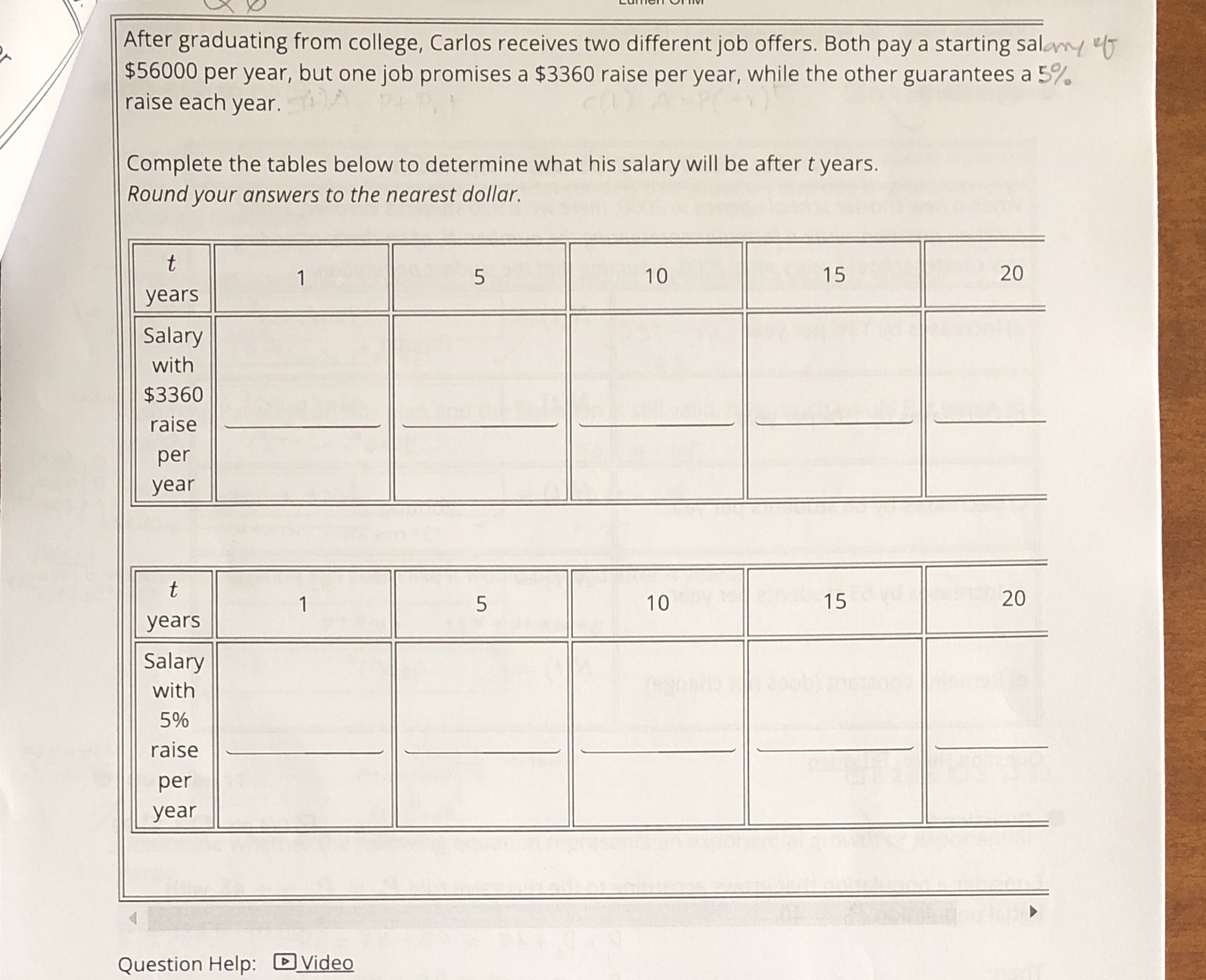 After graduating from college, Carlos receives