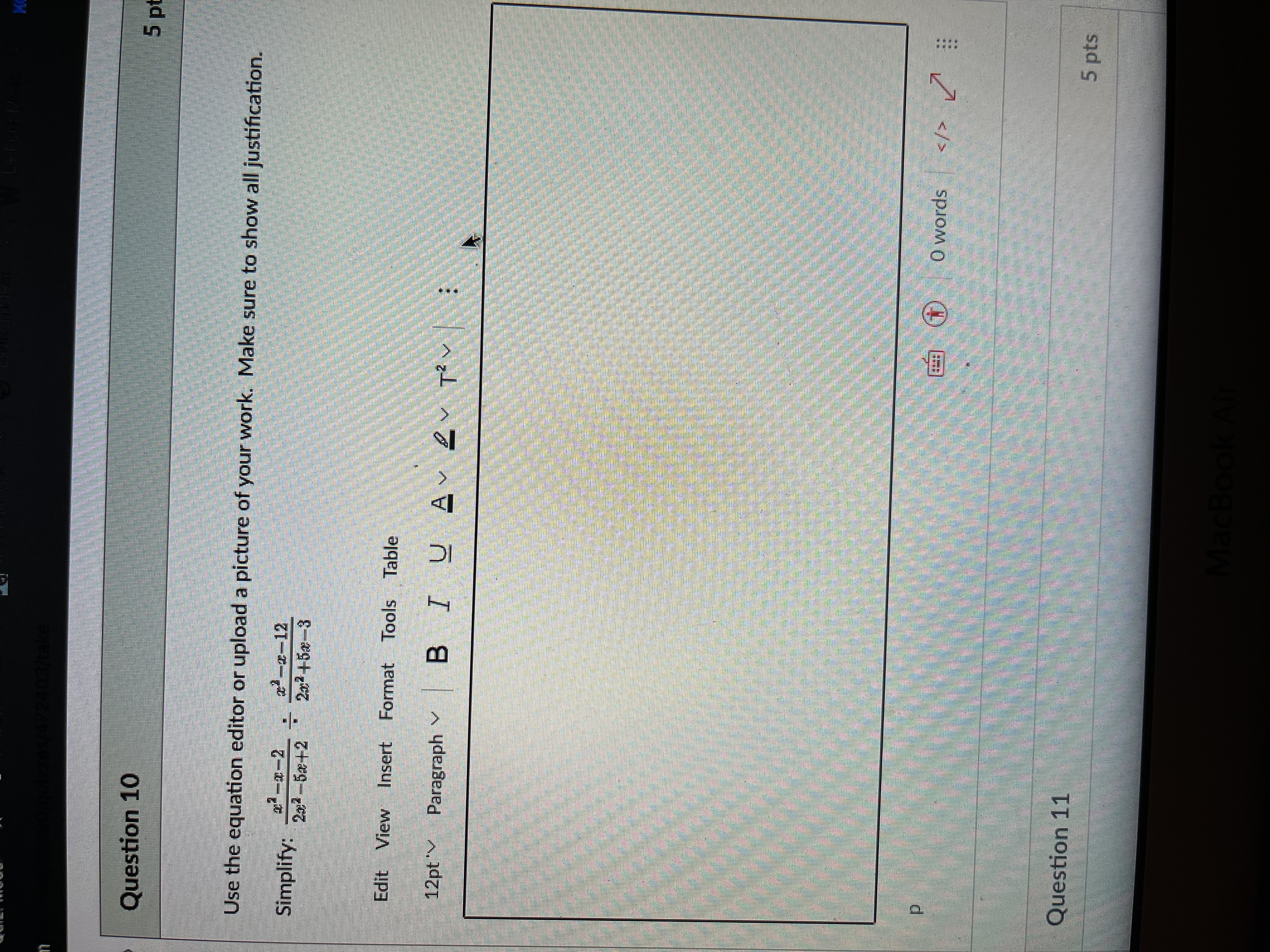Question 1 3 pts Simplify T-2 2 +4+3 0345x+1 O (