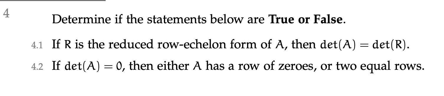 If a statement is true show full proof and if