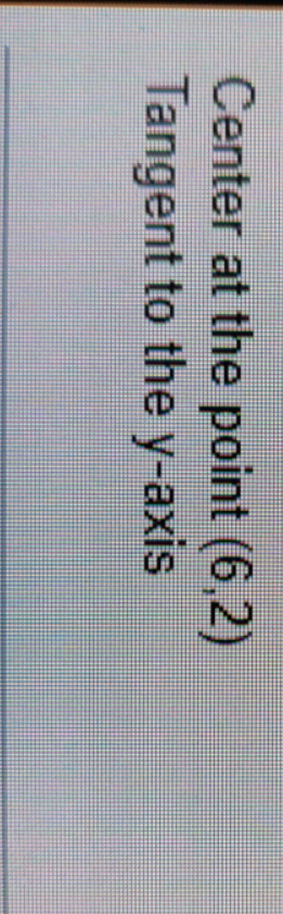 find the equation of the circle using the image