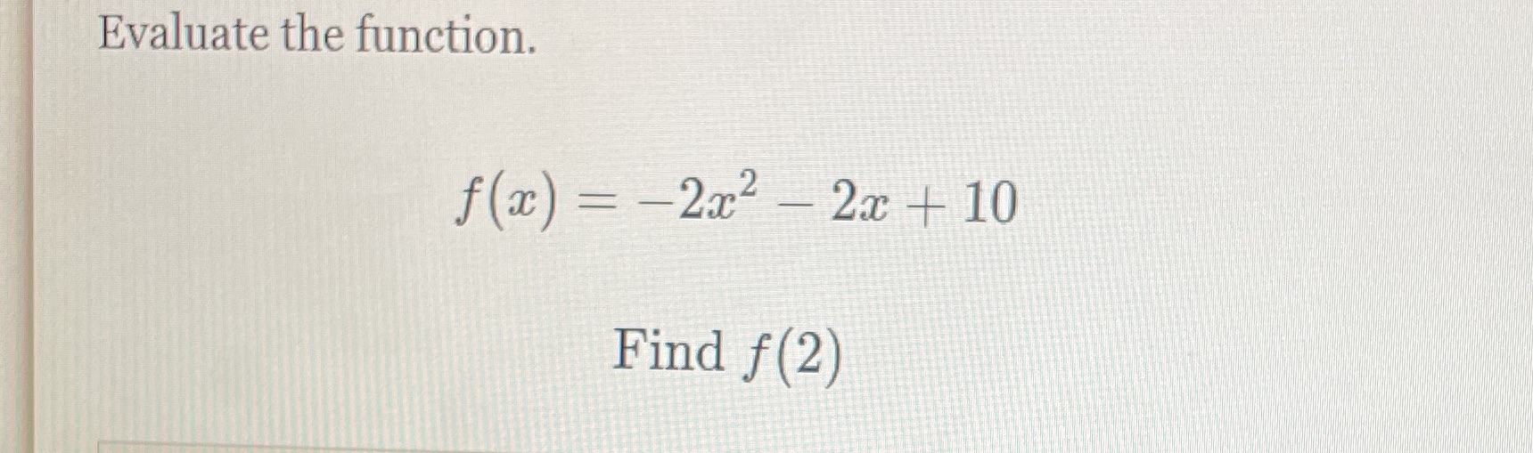 I don't know how to solve it ... Evaluate the