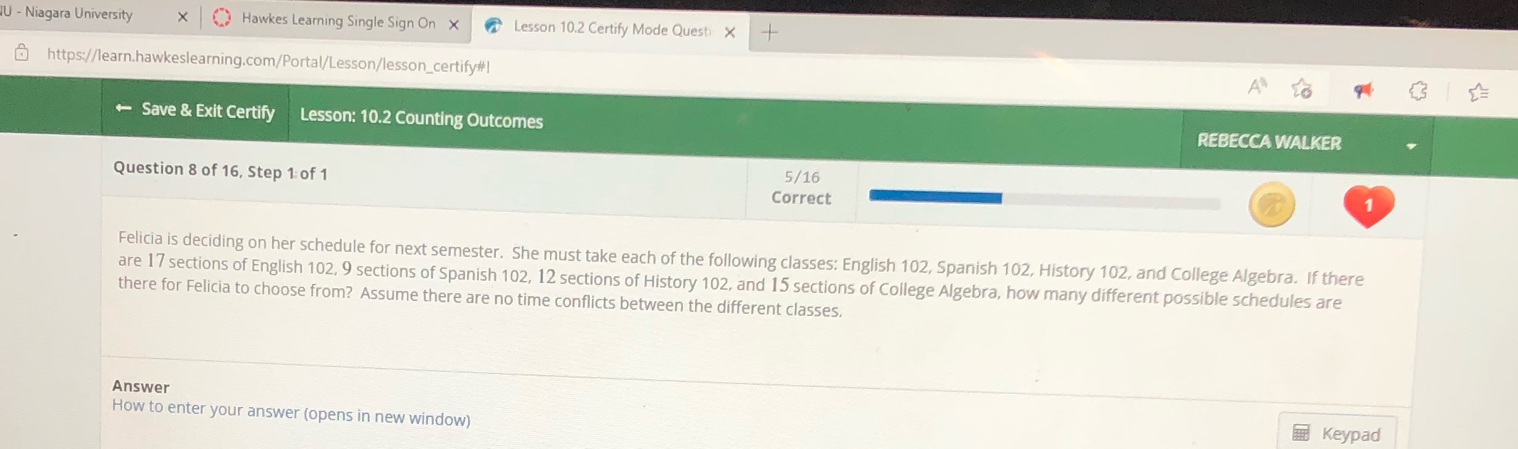 JU - Niagara University X Hawkes Learning Single