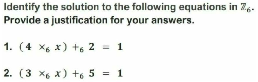 Identify the solution to the following equations